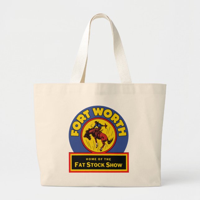 Bolso De Tela Gigante Fort Worth Fat Stock Show (Frente)