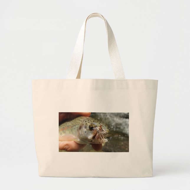 Bolso De Tela Gigante Foto de Rainbow Trout (Frente)