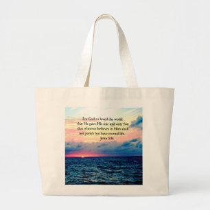 BOLSO DE TELA GIGANTE FOTO ESPIRITUAL DE JOHN 3:16
