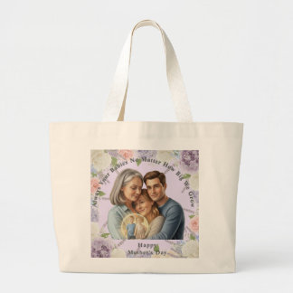 Bolso De Tela Gigante Foto personalizada del día de la madre Siempre tus