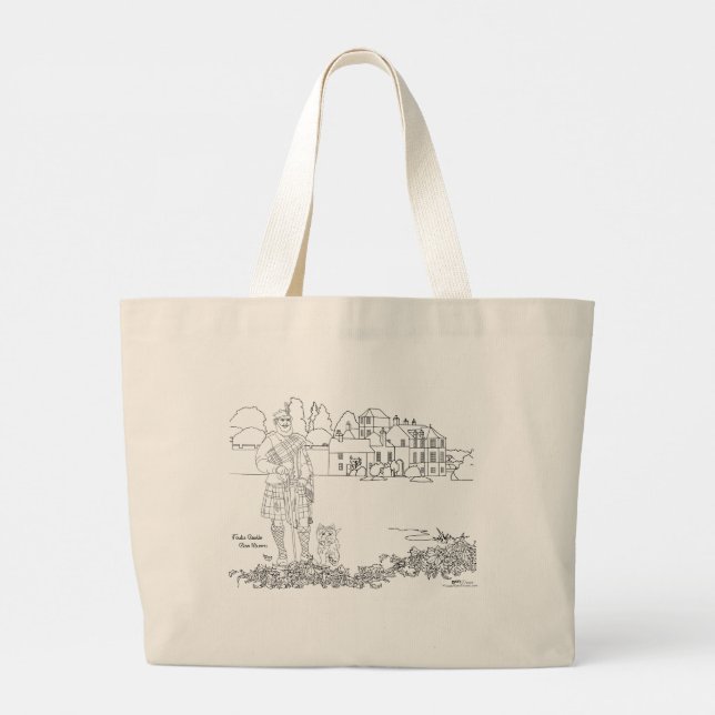 Bolso De Tela Gigante Foulis Castle Scotland Tote Bag (Reverso)