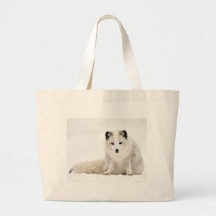 Bolso De Tela Gigante Fox ártico en la nieve