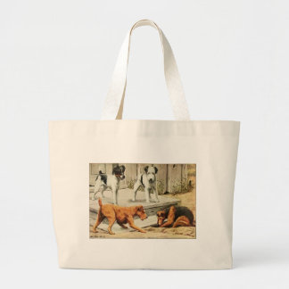 Bolso De Tela Gigante Fox del vintage, Fox del alambre, Galés, y