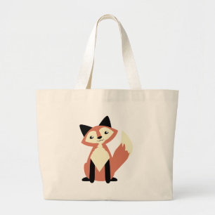 Bolso De Tela Gigante Fox lindo de la Cabeza-inclinación