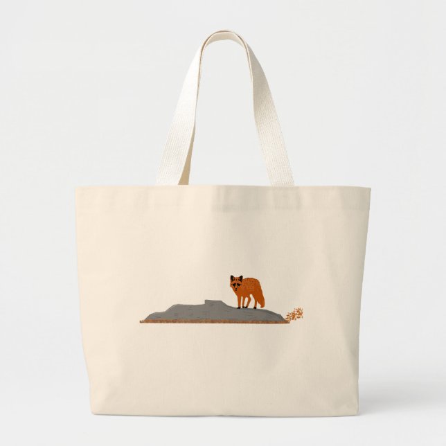 Bolso De Tela Gigante 🦊 Fox on the Rock JUMBO Tote Bag (Frente)