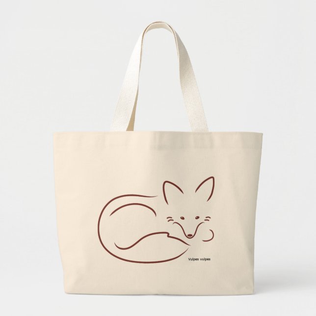 Bolso De Tela Gigante Fox rojo (Frente)