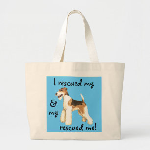 Bolso De Tela Gigante Fox terrier del alambre del rescate