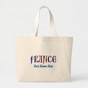 Bolso De Tela Gigante Francia en colores de bandera francesa personaliza
