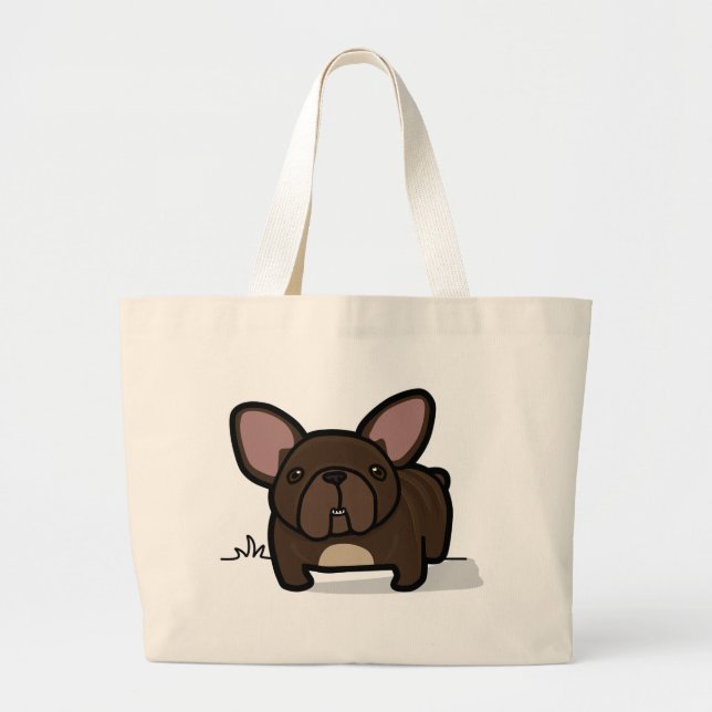 Bolso De Tela Gigante Frenchie Brindle (Frente)