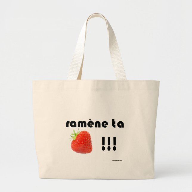Bolso De Tela Gigante fresa (Frente)