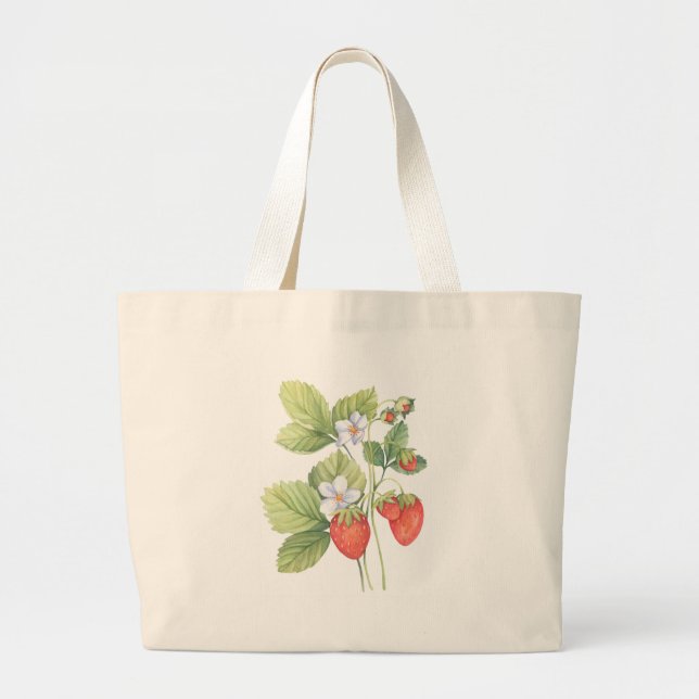 Bolso De Tela Gigante Fresas (Frente)