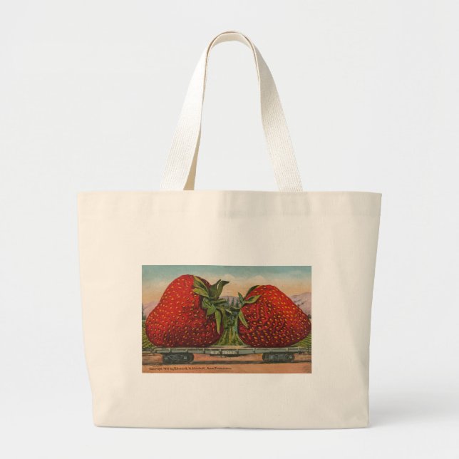 Bolso De Tela Gigante Fresas Gigante Fruto de la Antigüedad (Frente)