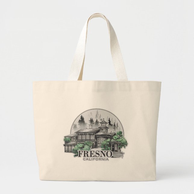 Bolso De Tela Gigante Fresno City California Estados Unidos (Frente)