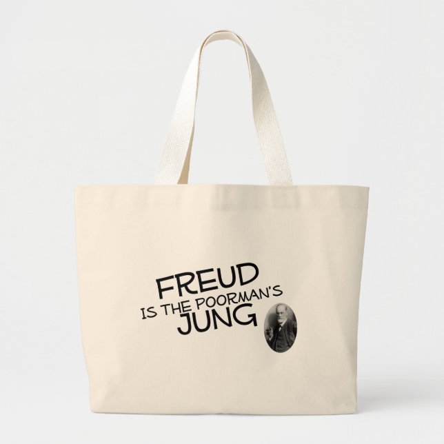 Bolso De Tela Gigante Freud es el Jung del Poorman (Frente)