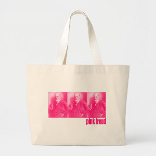Bolso De Tela Gigante Freud rosado