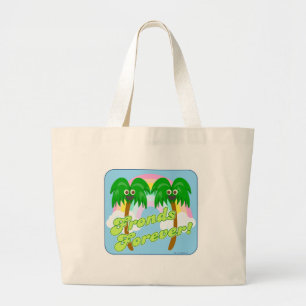 Bolso De Tela Gigante Fronds Forever Fun Bff Personalizado Motto