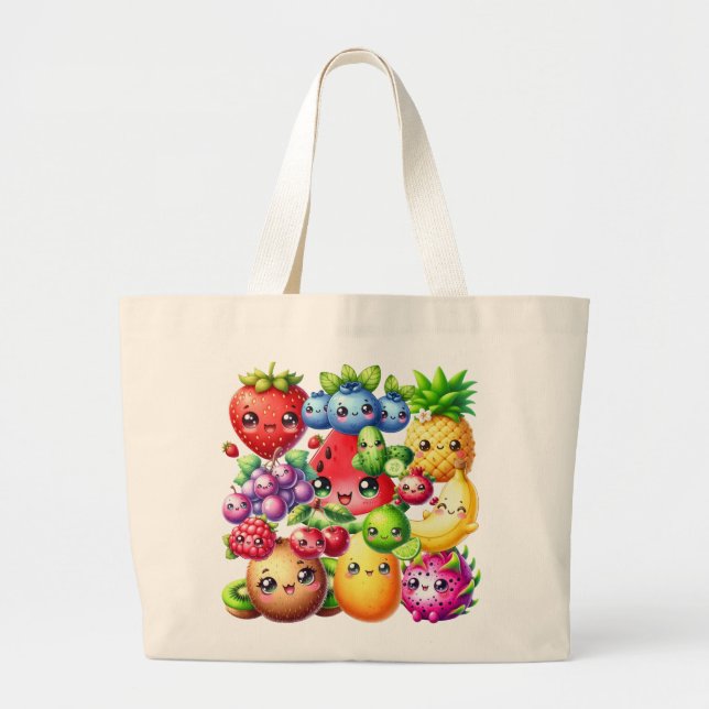 Bolso De Tela Gigante Fruta feliz (Frente)