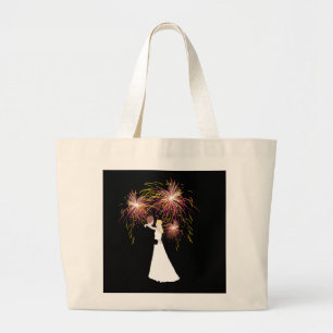 Bolso De Tela Gigante Fuegos artificiales del boda
