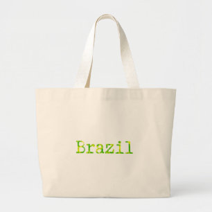 Bolso De Tela Gigante Fuente verde y amarilla de Brasil