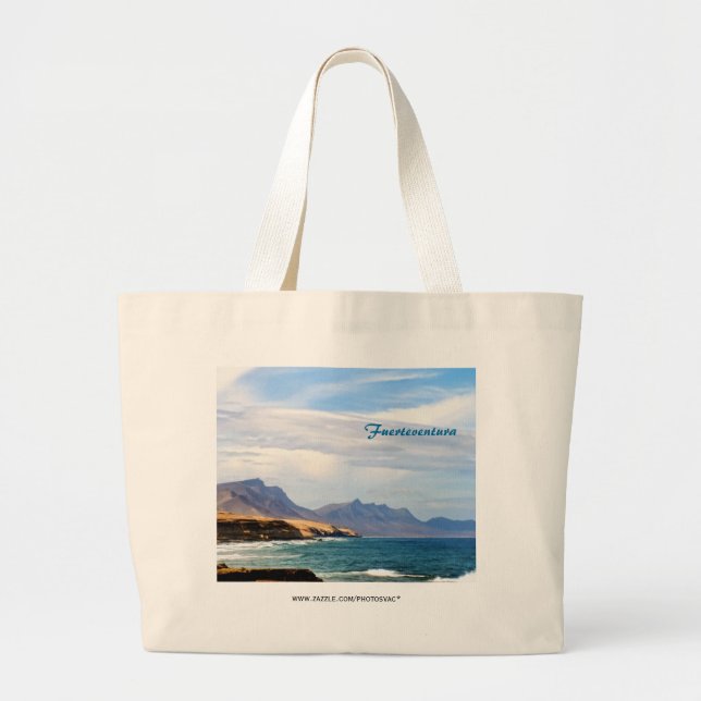 Bolso De Tela Gigante Fuerteventura, efecto de pintura (Frente)