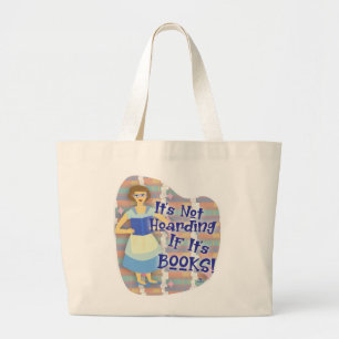 Bolso De Tela Gigante Fun Book Hoarder Housewife Retro Kitsch