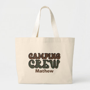 Bolso De Tela Gigante Fun Camping tripulación añadir nombre