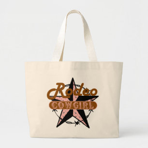 Bolso De Tela Gigante Fun Rodeo Cowgirl Western Style Totebag