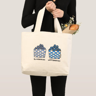 Bolso De Tela Gigante Funny Blueberries Personalizado Art Grocery Tote
