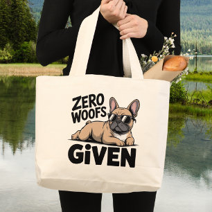 Bolso De Tela Gigante Funny Bulldog francés Antisocial Frenchie Dog Love