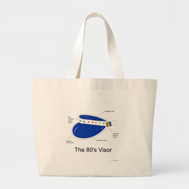 Bolso De Tela Gigante Funny Classic Neon Fun 80 visera Personalizado Nos (Frente)