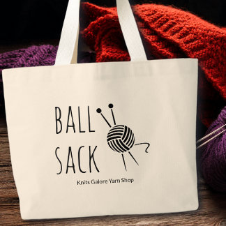 Bolso De Tela Gigante Funny Knitting Lovers Ball Sack