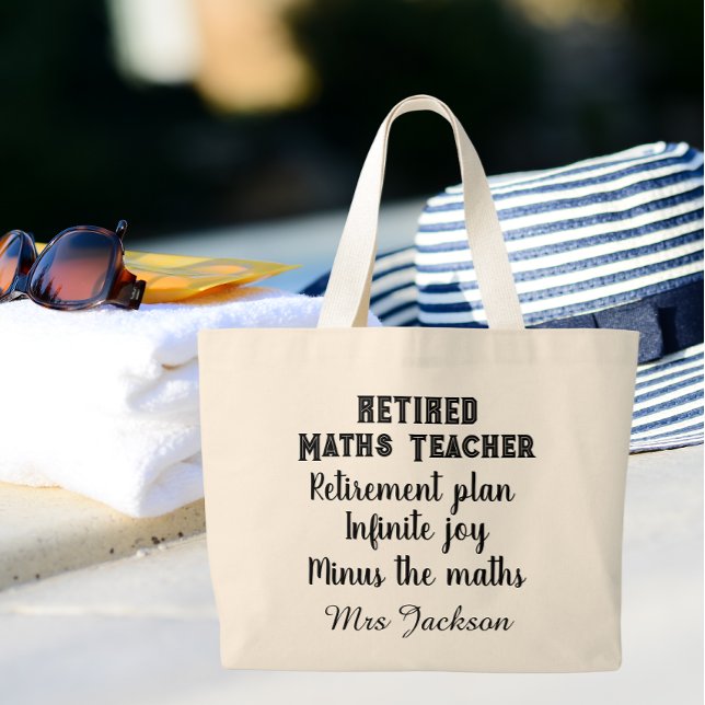 Bolso De Tela Gigante Funny maths teacher retirement  (Subido por el creador)