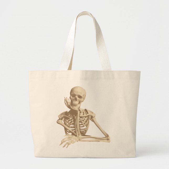 Bolso De Tela Gigante Funny Skeleton (Frente)