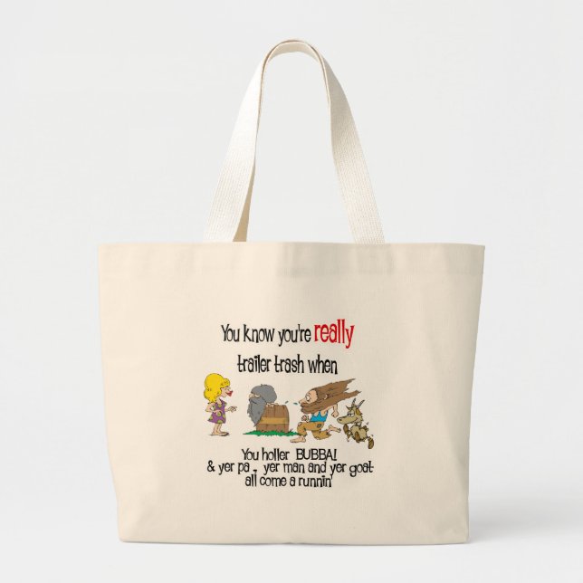 Bolso De Tela Gigante Funny Trailer Park Shirt (Frente)