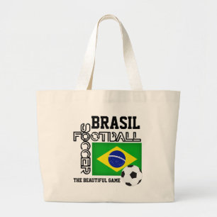 Bolso De Tela Gigante Fútbol BRASIL