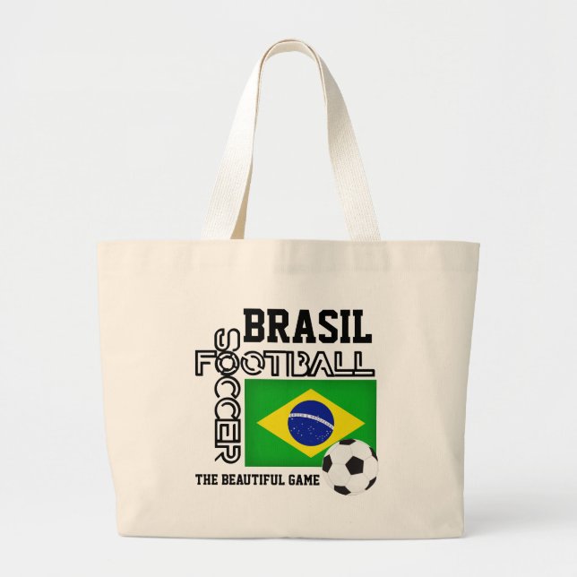 Bolso De Tela Gigante Fútbol BRASIL (Frente)