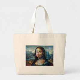 Bolso De Tela Gigante Futuristic Mona Lisa Jumbo Tote Bag