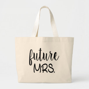 Bolso De Tela Gigante Futuro lindo Sra. Boda, ducha nupcial regalo de no