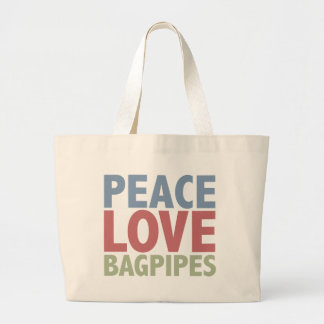 Bolso De Tela Gigante Gaitas del amor de la paz