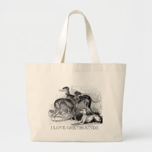 Bolso De Tela Gigante Galgos hermosos