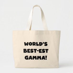 Bolso De Tela Gigante Gamma del Mejor-est del mundo blanco y negro