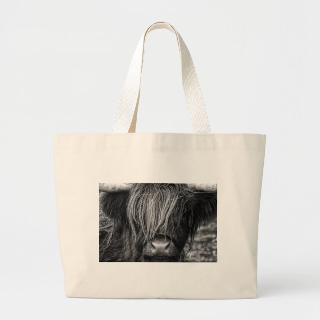 Bolso De Tela Gigante Ganado escocés de la montaña - Escocia (Frente)