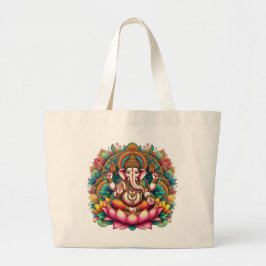 Bolso De Tela Gigante Ganesha: Bringer de la prosperidad