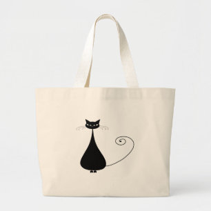 Bolso De Tela Gigante Gatito banal negro 4