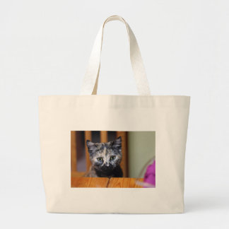 Bolso De Tela Gigante Gatito blanco y negro