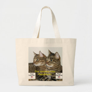 Bolso De Tela Gigante Gatitos republicanos