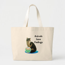 Bolso De Tela Gigante Gato atigrado hermoso