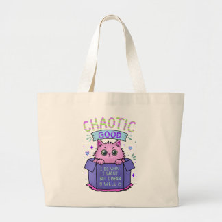 Bolso De Tela Gigante Gato Caótico Bueno | Hago lo que Quiero