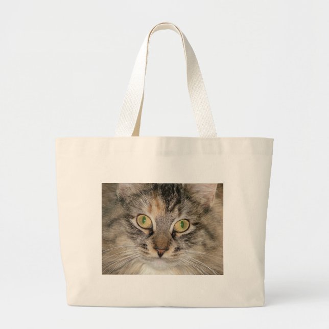Bolso De Tela Gigante Gato de Tabby del Coon de Maine (Frente)