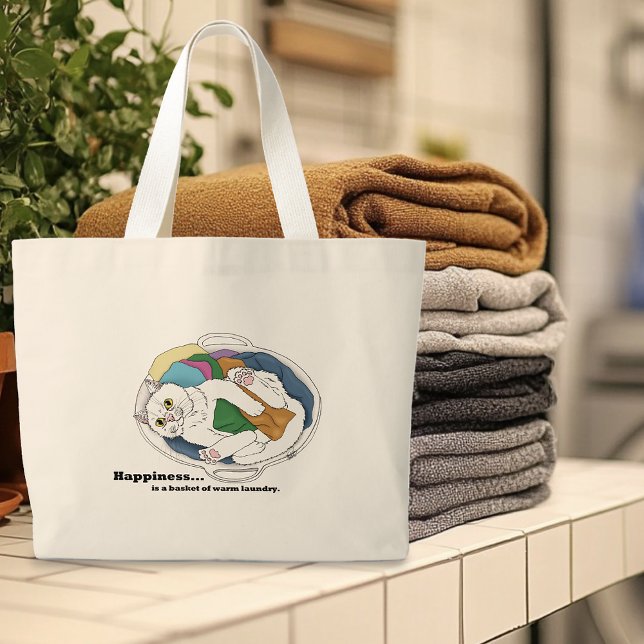 Bolso De Tela Gigante Gato del día de lavado (Subido por el creador)